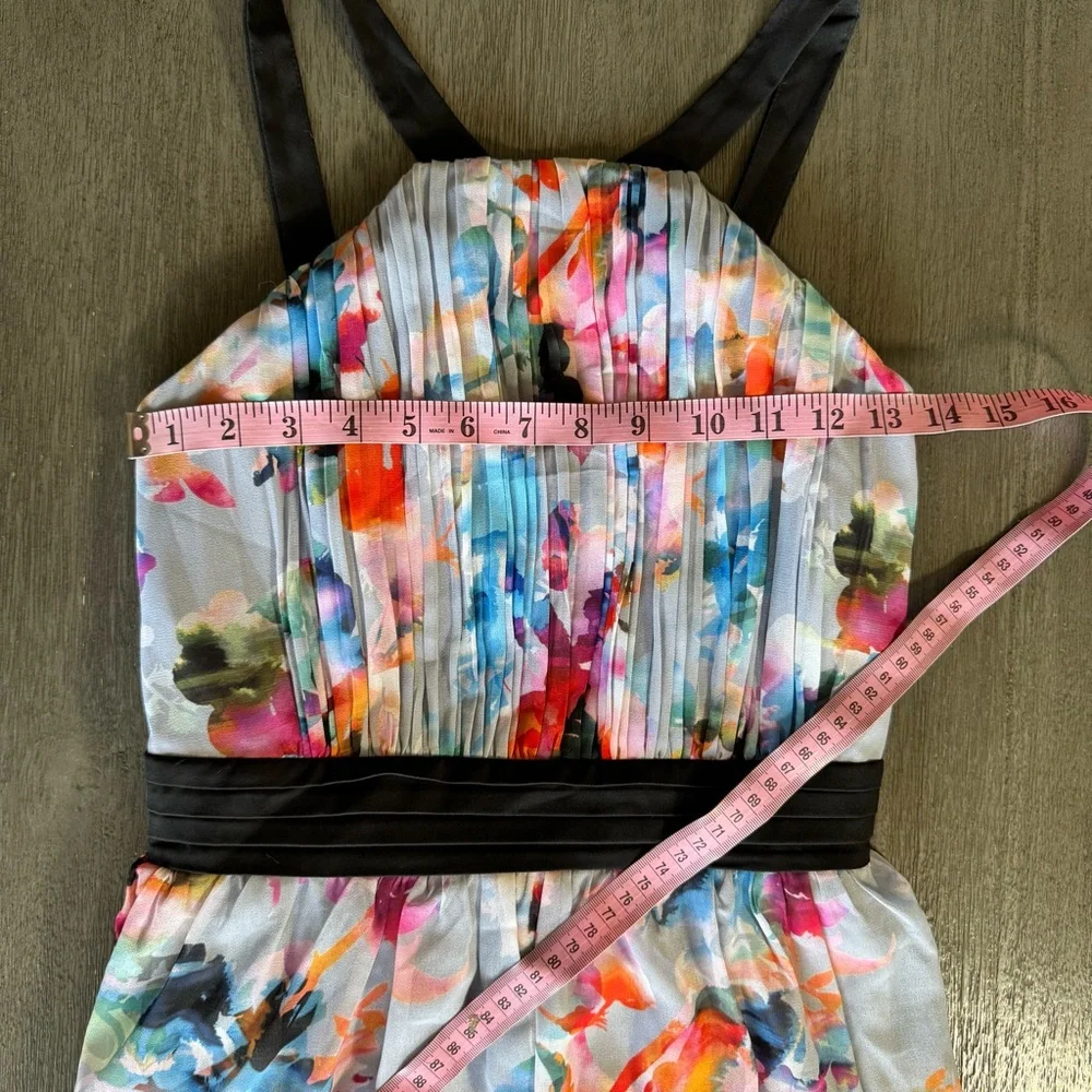 Pastel Floral Maxi Dress Halter Top 8 Little Mistress - Picture 8 of 10